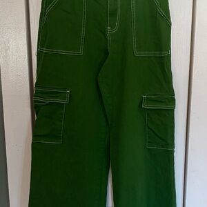 Forever 21 Green Flare & Wide Leg Jeans